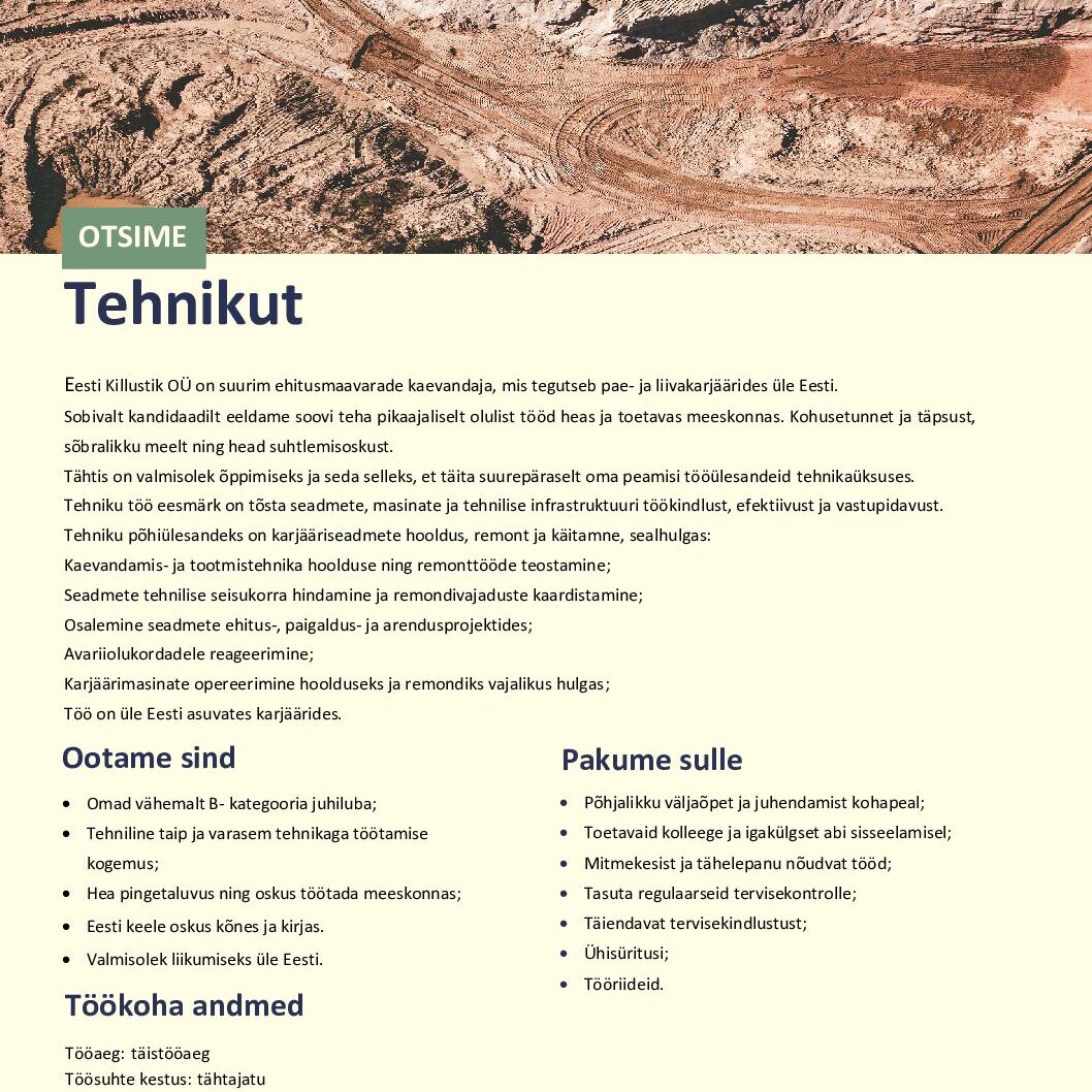 2022 04 04 Töökuulutus_Tehnik_Raikküla_EK
