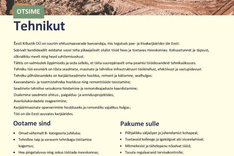 2022 04 04 Töökuulutus_Tehnik_Raikküla_EK